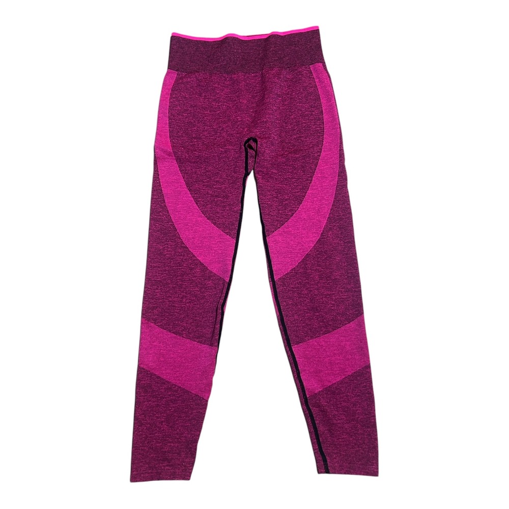 Victorias Secret PINK Seamless Leggings Purple Pink Marl Colorblock Athletic 
M